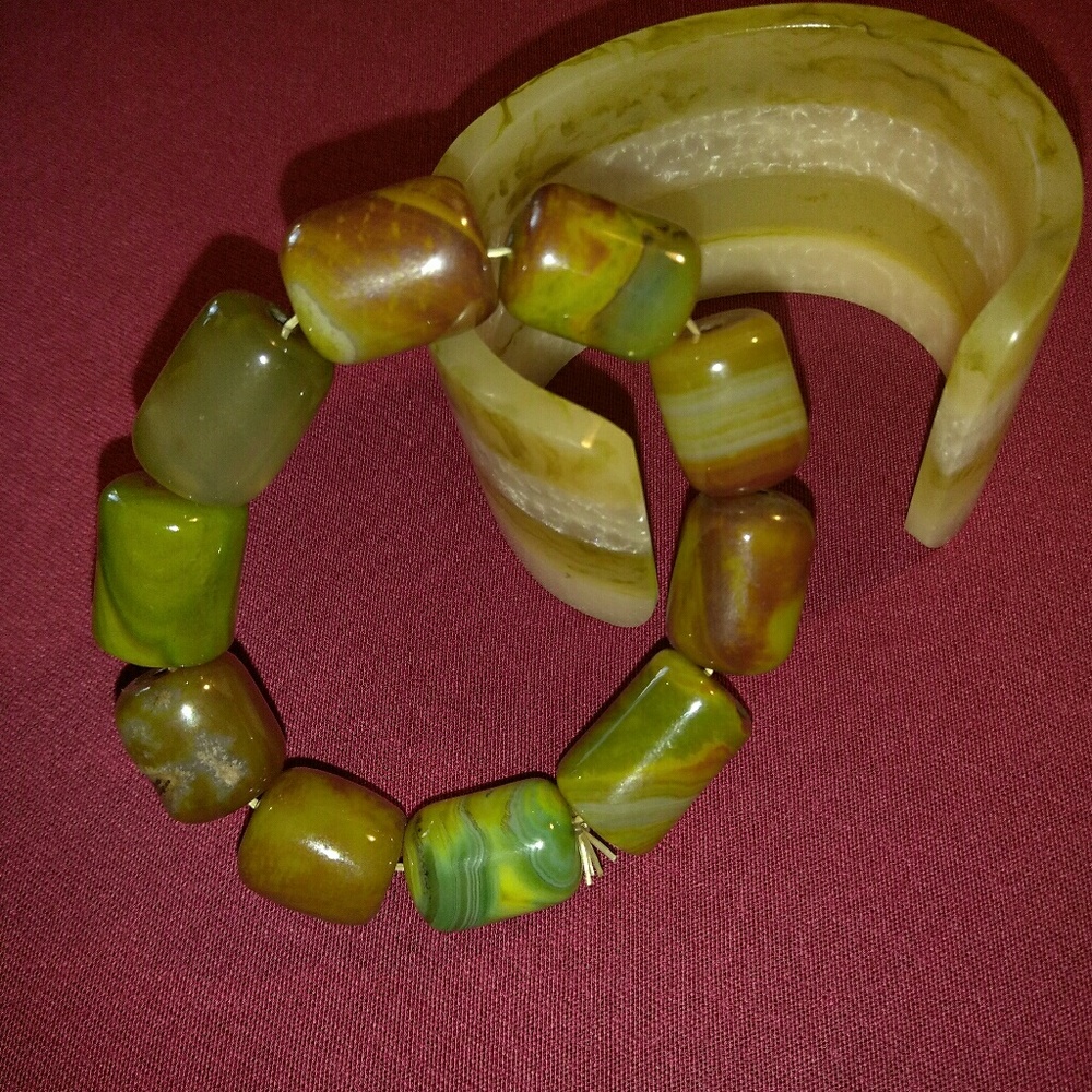 Cuff Bracelet and Stretch Bracelet